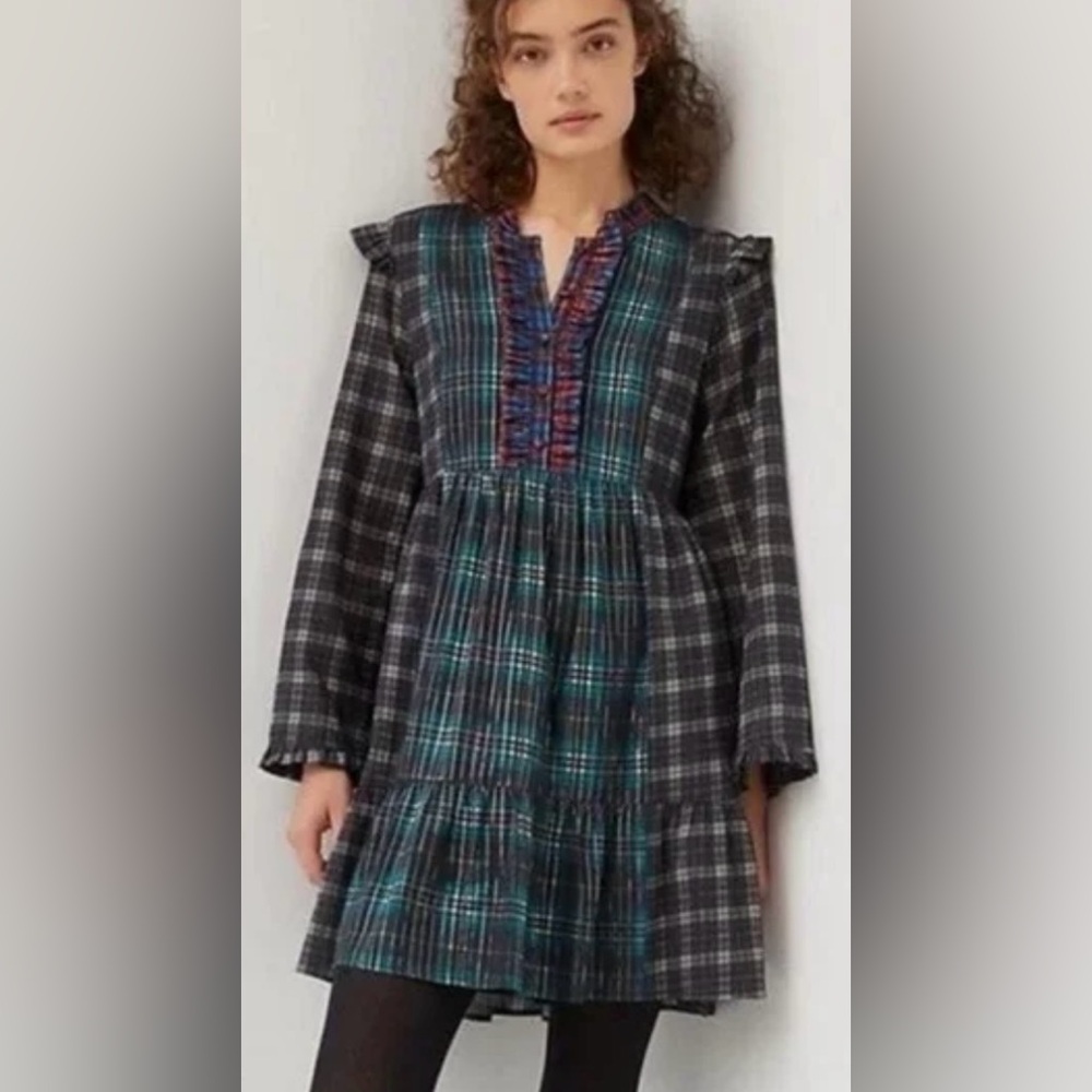Anthropologie Dhruv Kapoor Ariana Ruffled Mini Dress